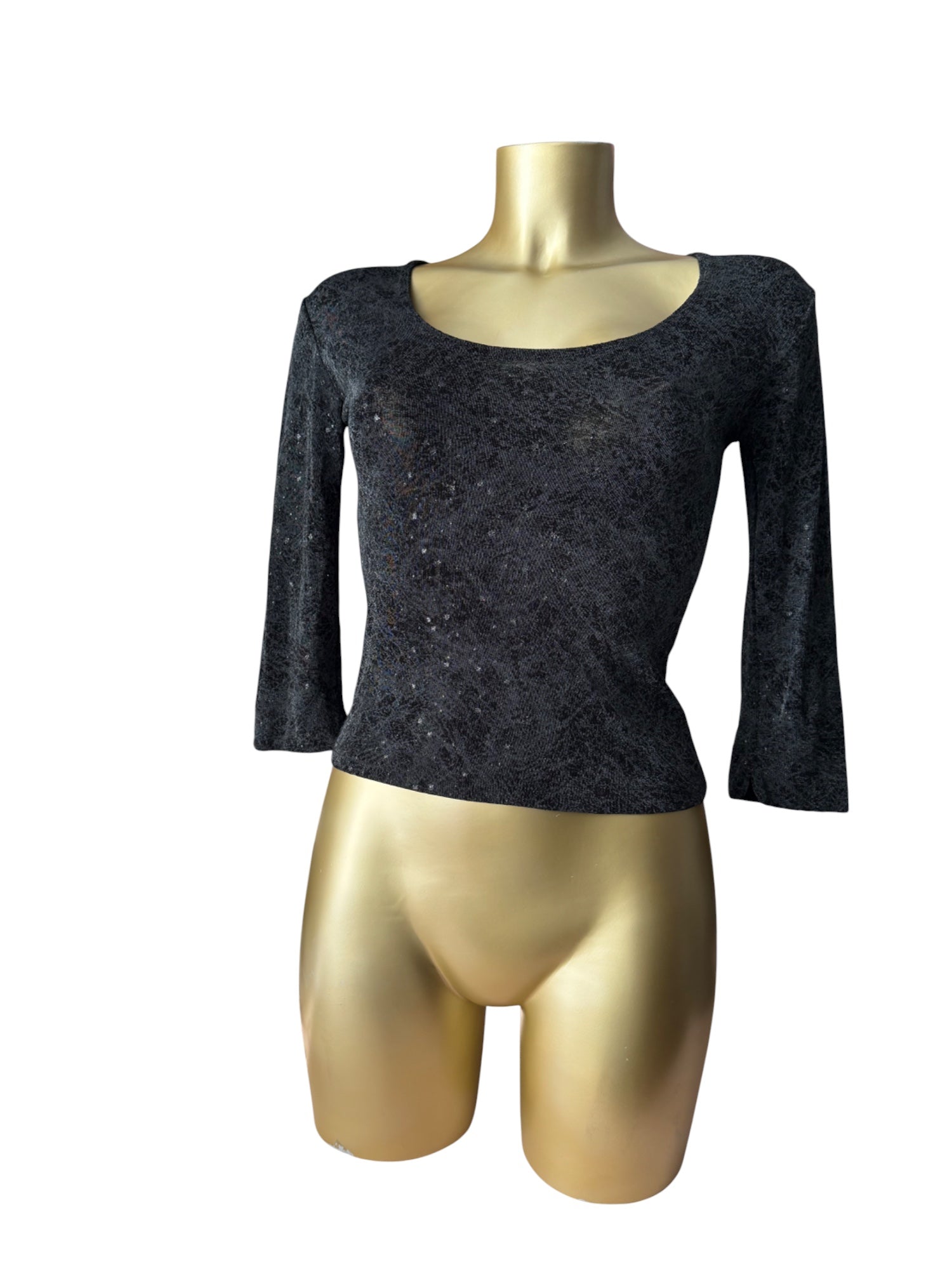 Grey shinning long sleeves top (S)