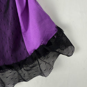 Purple lace lycra babydoll tight fit cami top (L)