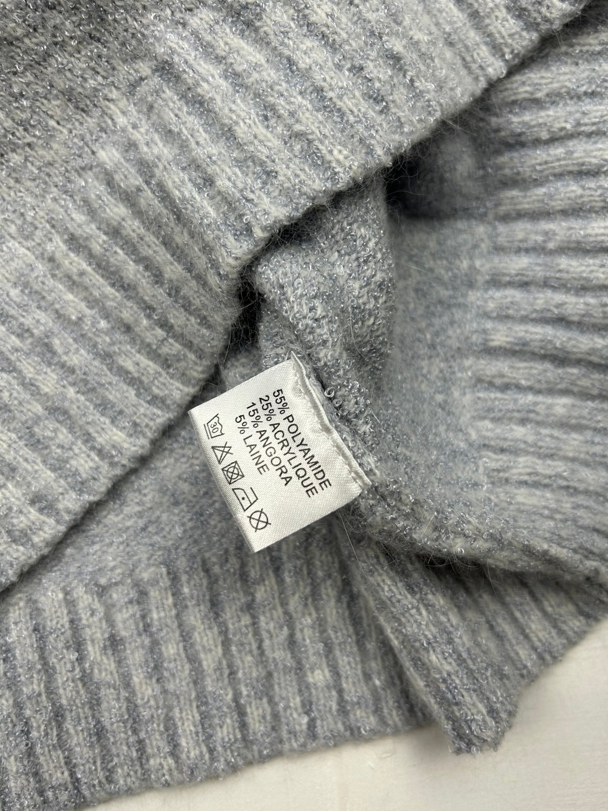 Grey turtleneck Angora wool jumper (S/M)