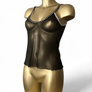 Black mesh cami top (S/M)