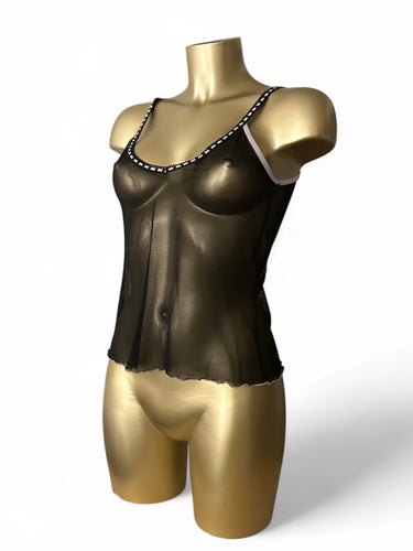 Black mesh cami top (S/M)