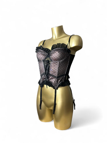 Black babydoll corset top (S)