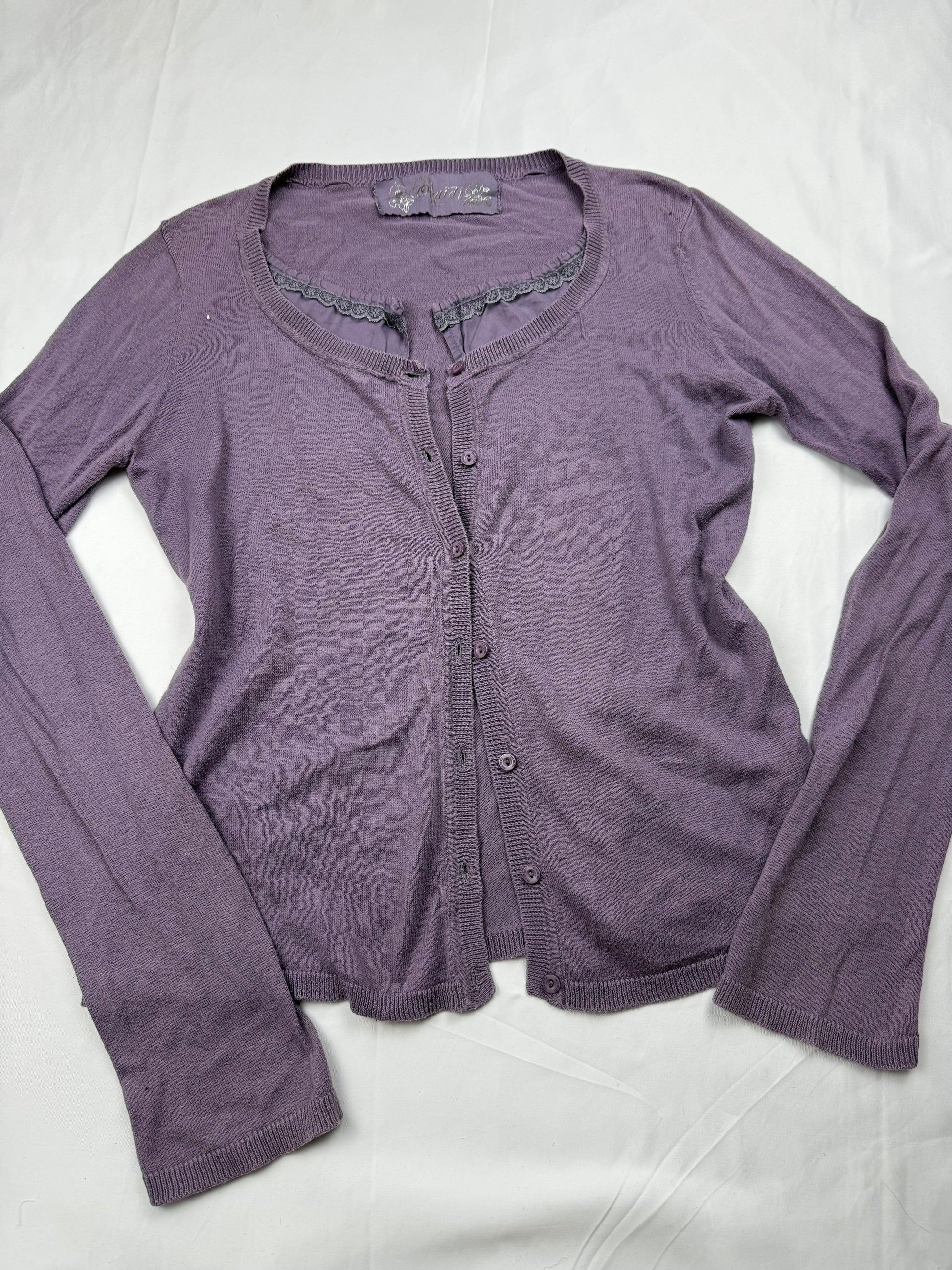 Purple cardigan  jumper (M)