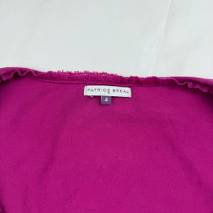 Pink corset cotton long sleeves top (XL)