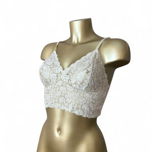 Cream lace bralette top (S/M)