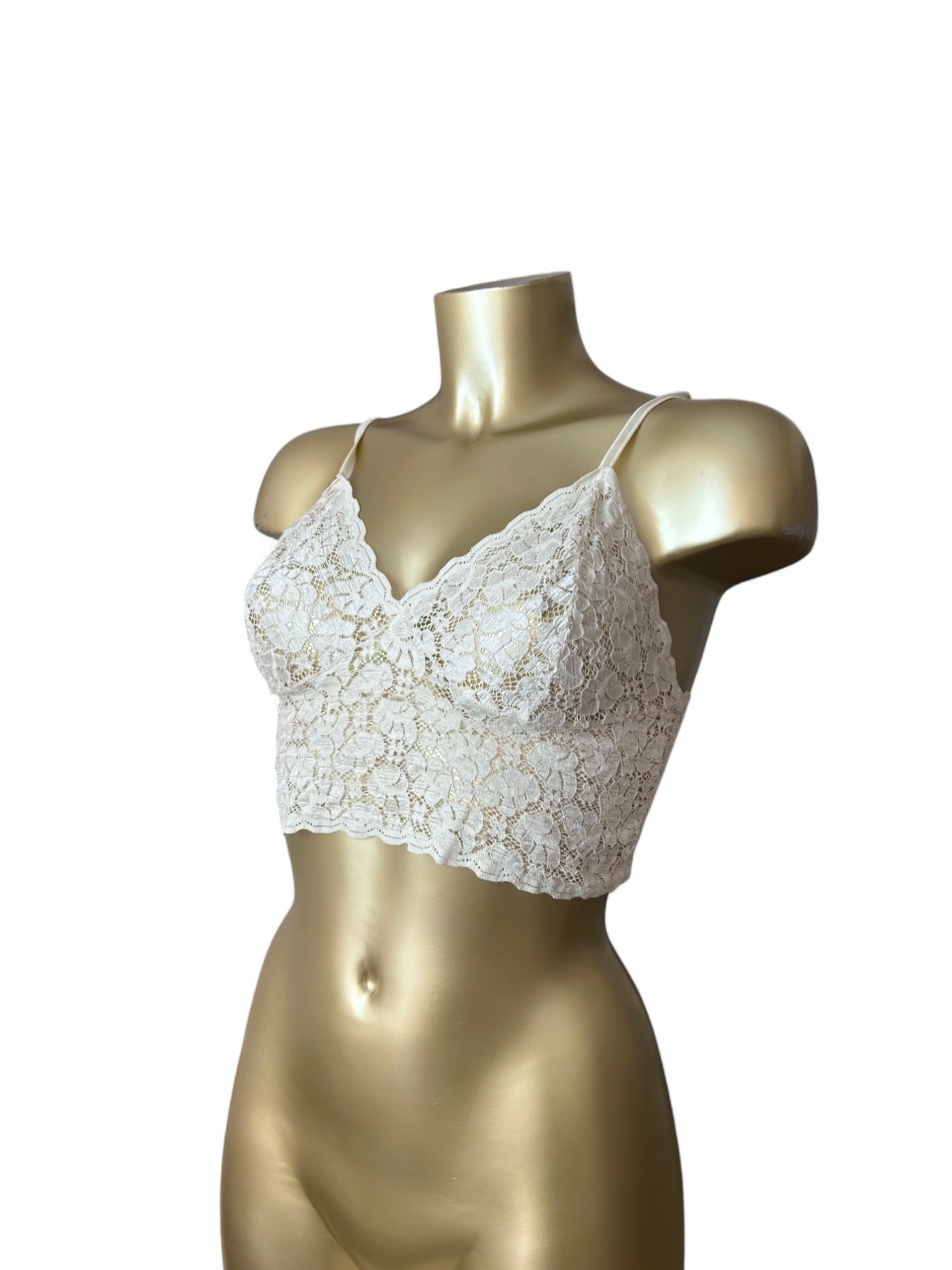 Cream lace bralette top (S/M)