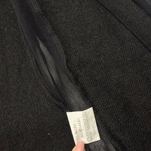 Black bi fabric zip up mesh  jumper (S/M)