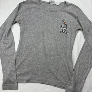 Grey 100% cotton long sleeves top (S)