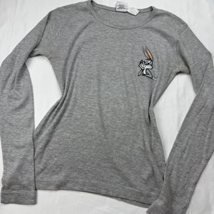 Grey 100% cotton long sleeves top (S)