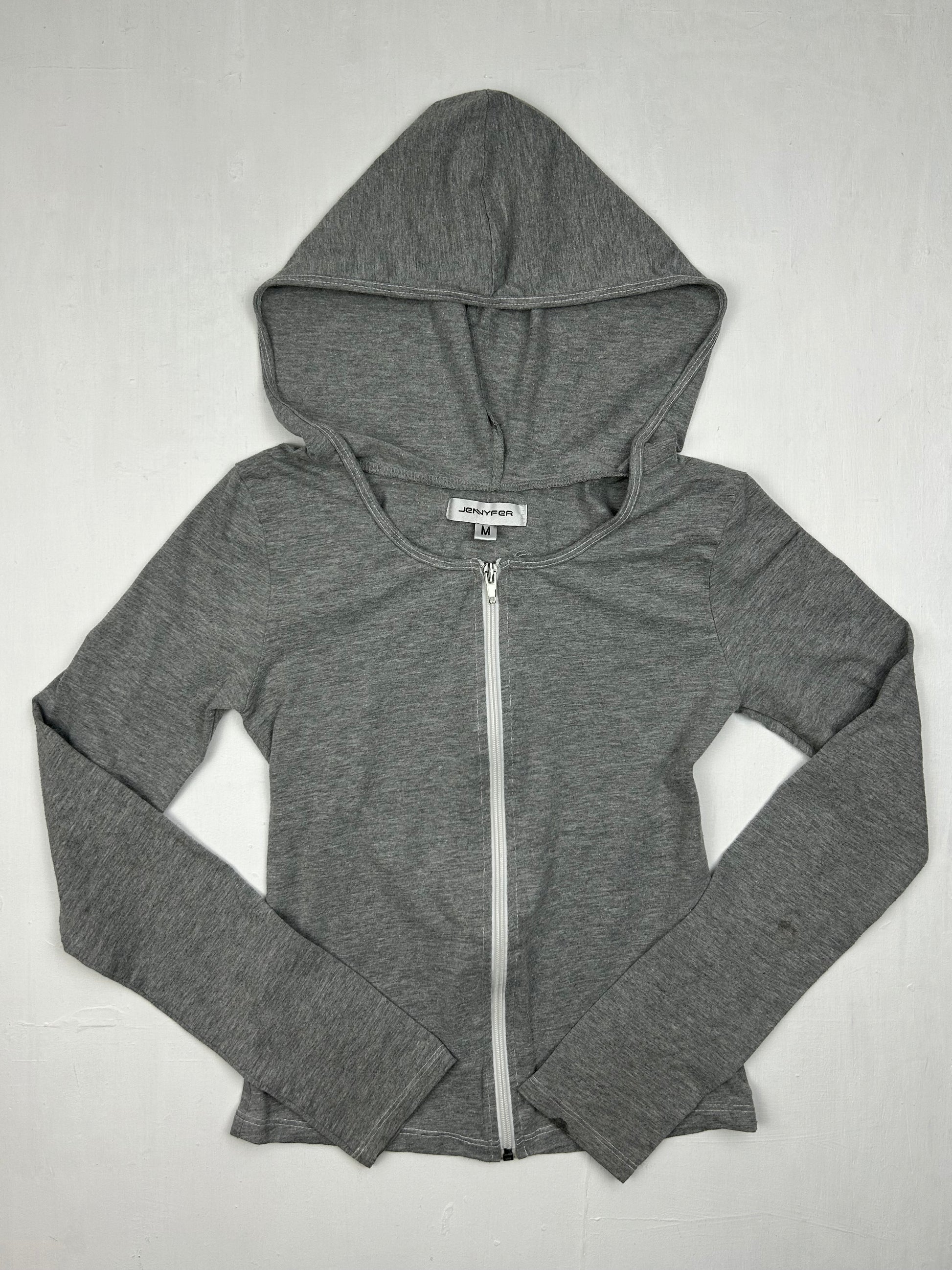 Grey zip up hoodie (S/M)
