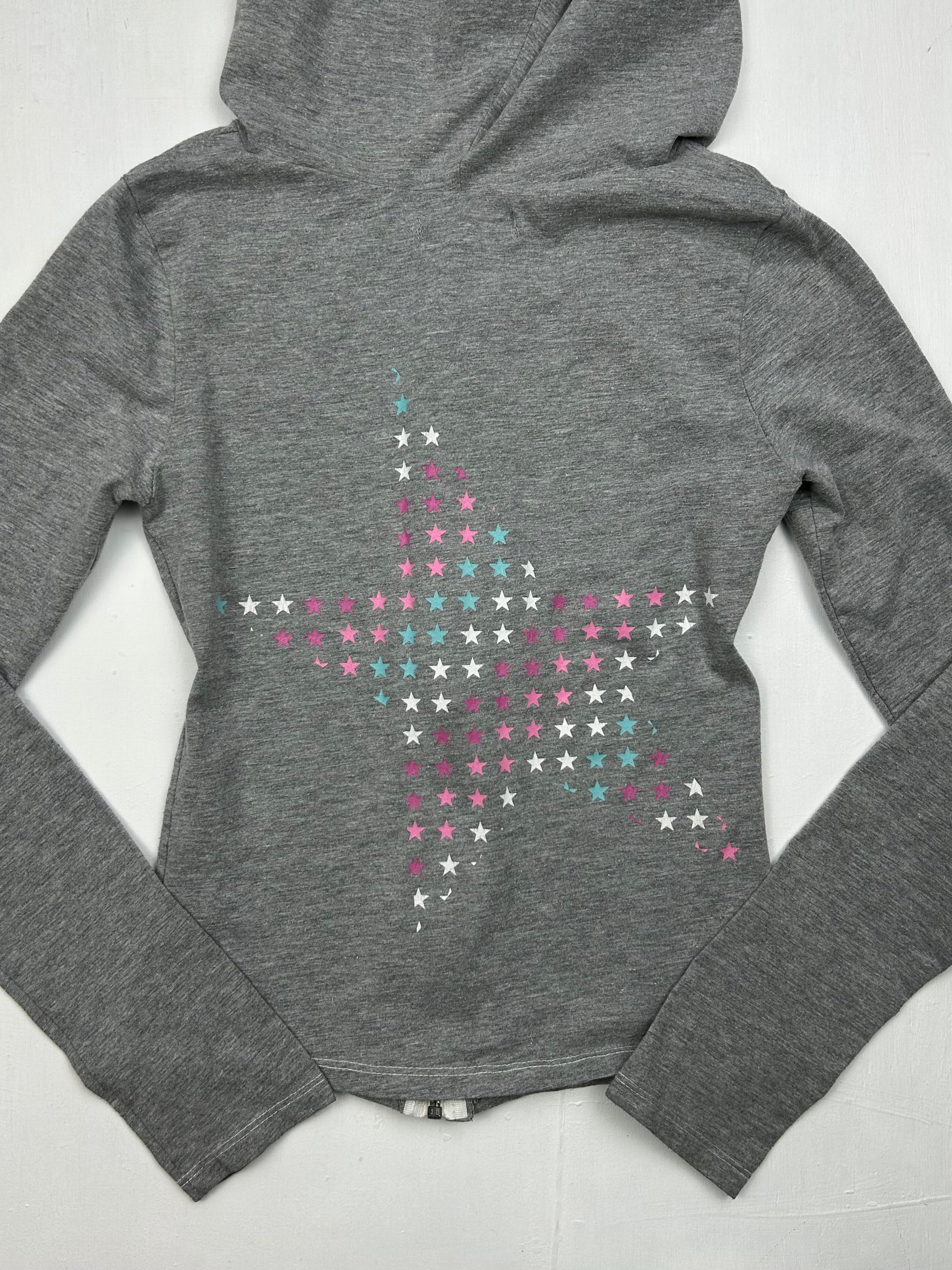 Grey zip up hoodie (S/M)