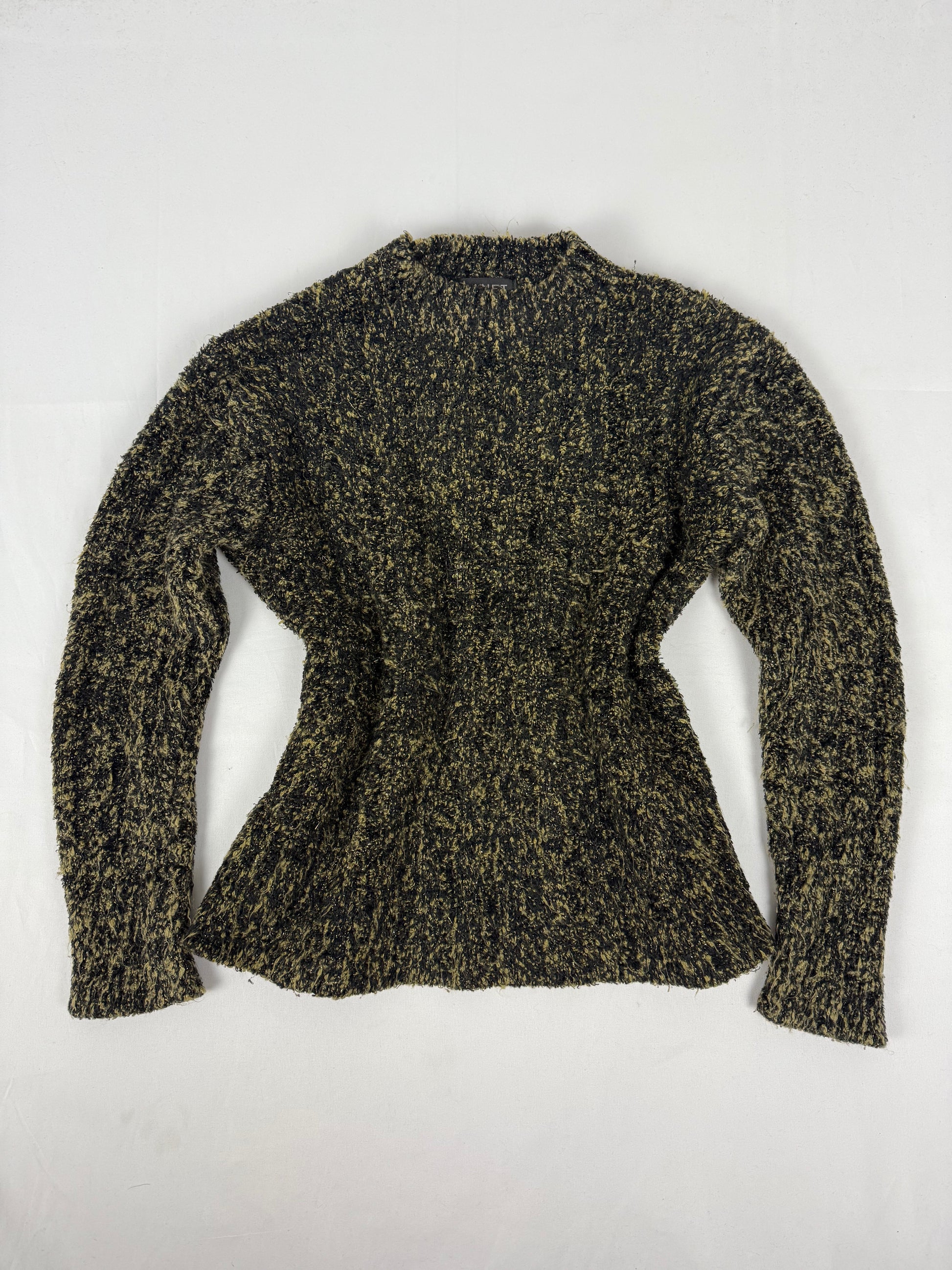 Khaki high neck super soft jumper (S/M)