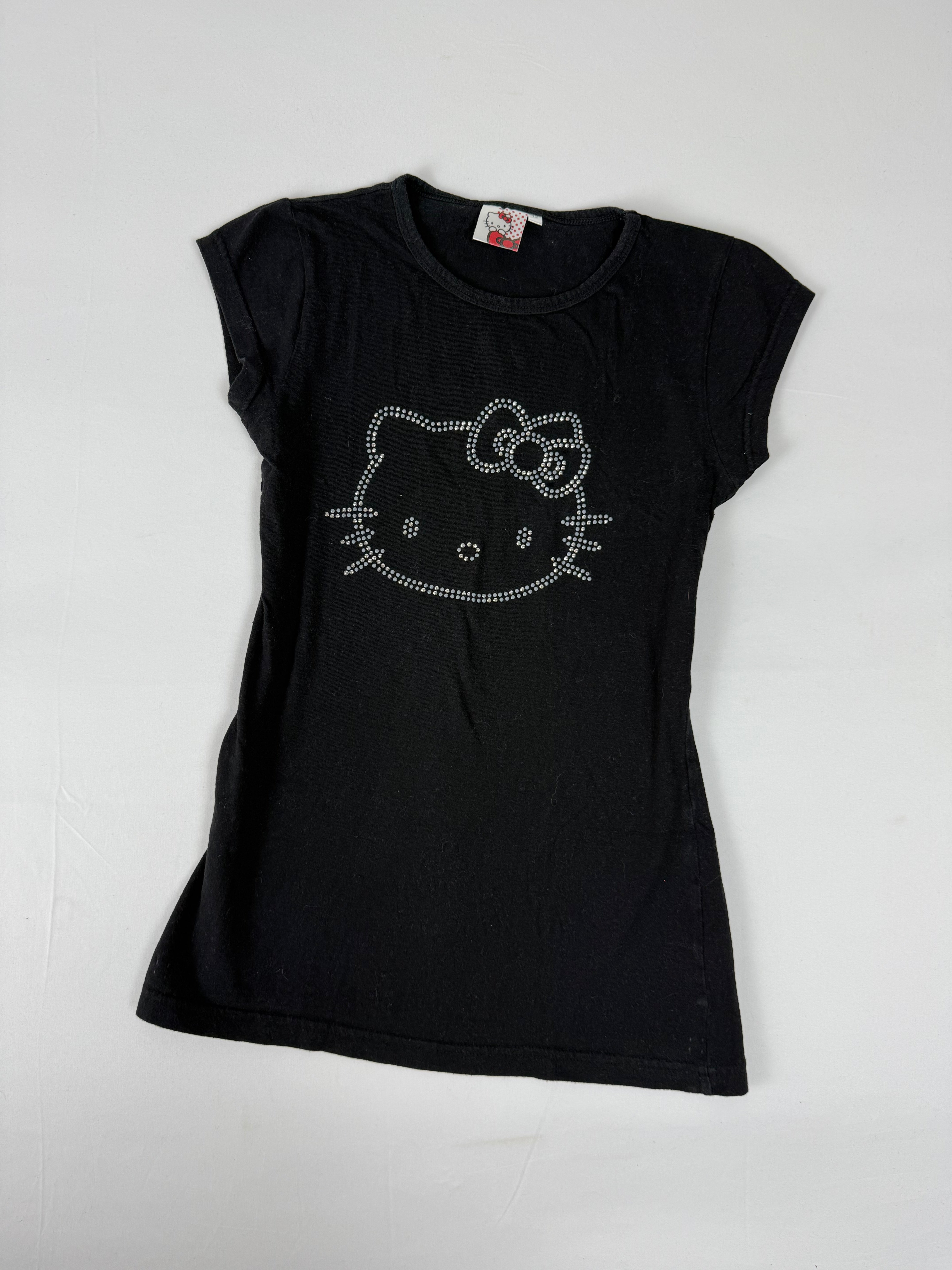 Black logo cotton tee (S)