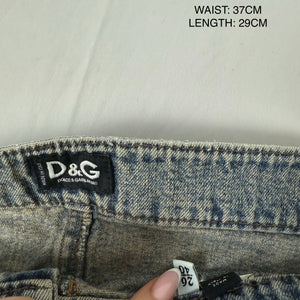 Blue denim low rise mini skirt (XS/S)