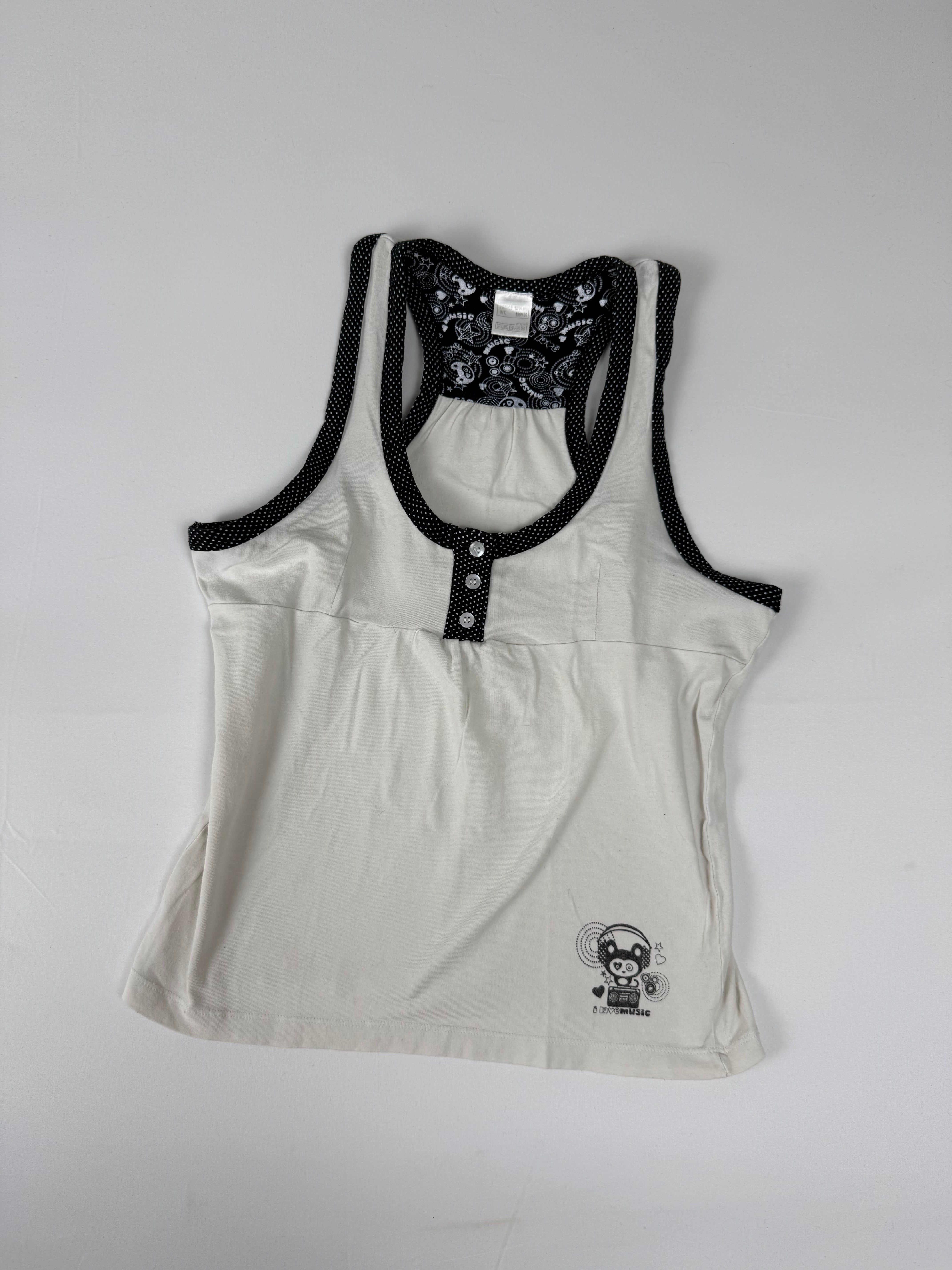 White cotton tank top (S)