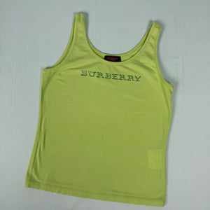 Yellow strass logostretchy cami top (S/M)