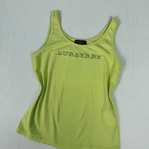 Yellow strass logostretchy cami top (S/M)
