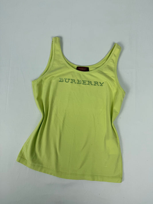 Yellow strass logostretchy cami top (S/M)