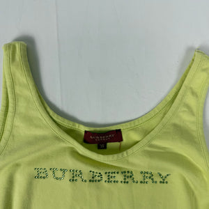 Yellow strass logostretchy cami top (S/M)