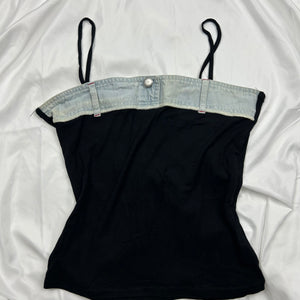 Denim stretchy cami top (S/M)