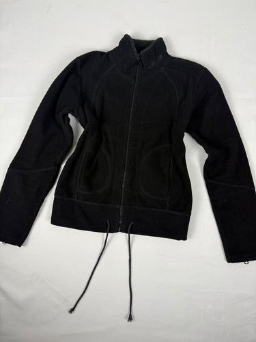 Black fleece zip ip tight fit jacket (S)