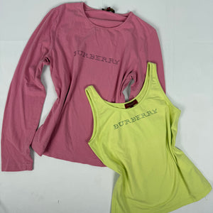 Yellow strass logostretchy cami top (S/M)