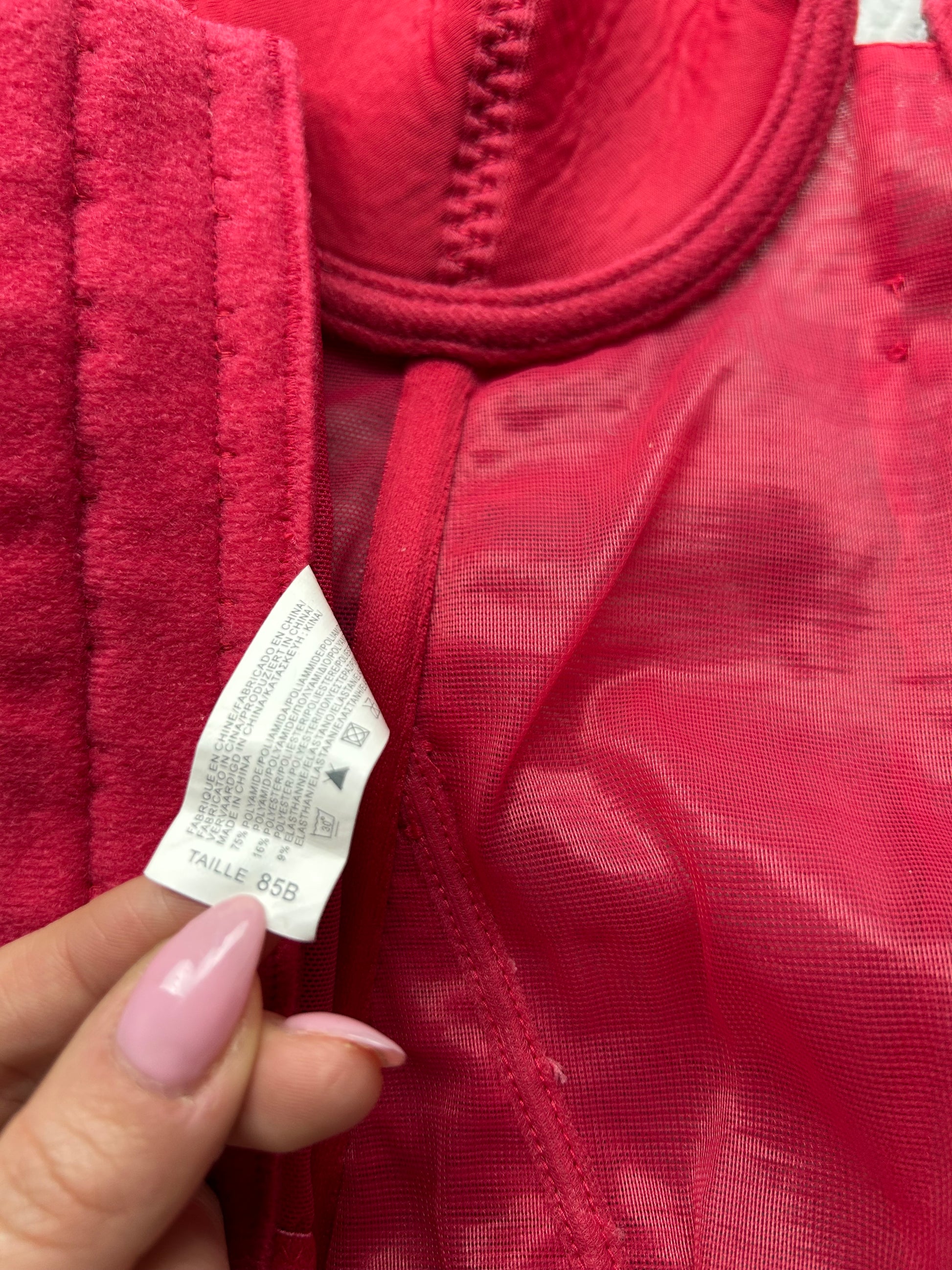 Red mesh corset top (S)