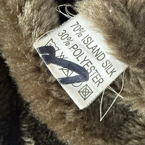 Brown inside fleece suede zip up coat (XL)