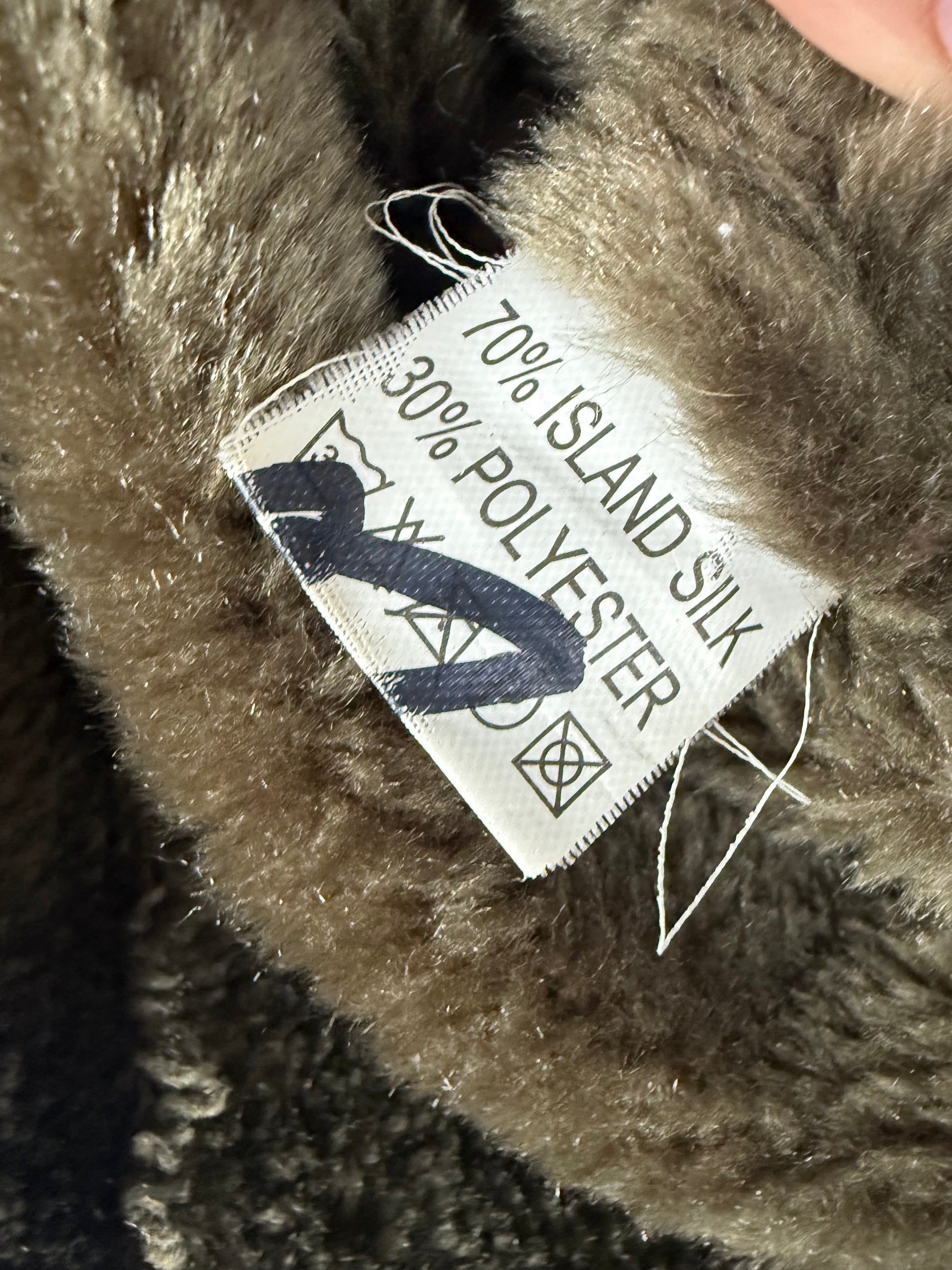 Brown inside fleece suede zip up coat (XL)