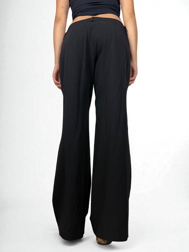 Black low rise baggy office pants (M/L)