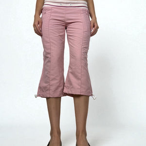 Baby pink  low rise joggers capri pants (S)