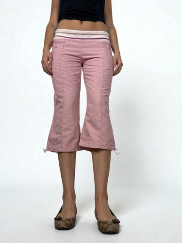 Baby pink  low rise joggers capri pants (S)