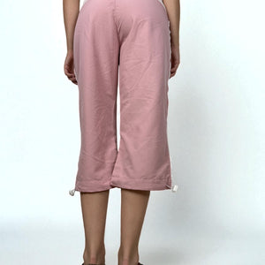 Baby pink  low rise joggers capri pants (S)