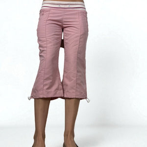 Baby pink  low rise joggers capri pants (S)