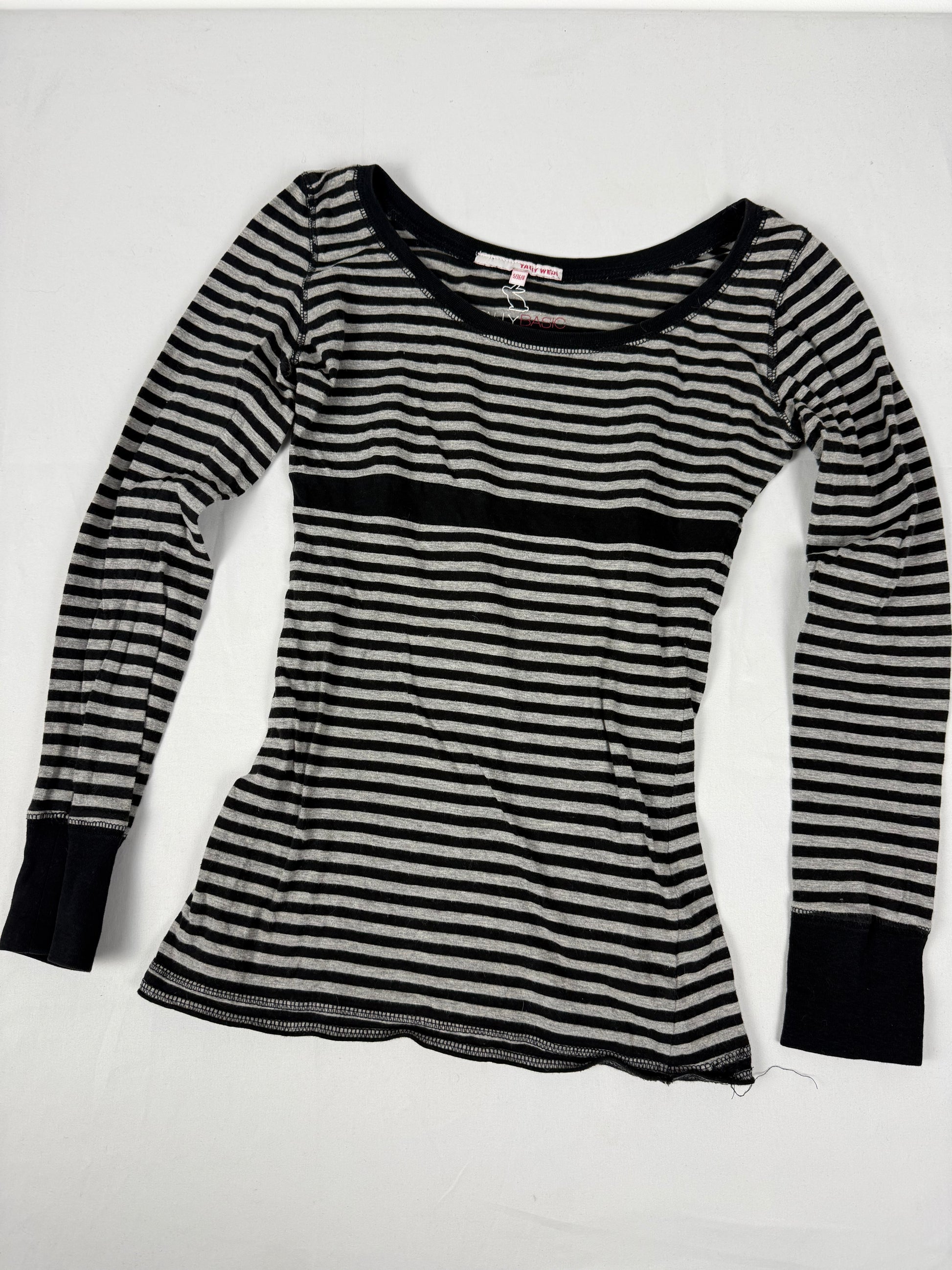 Cotton striped long sleeves top (S/M)