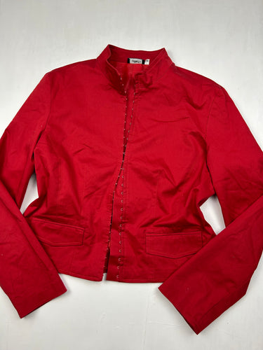 Red corset office blazer jacket (L)