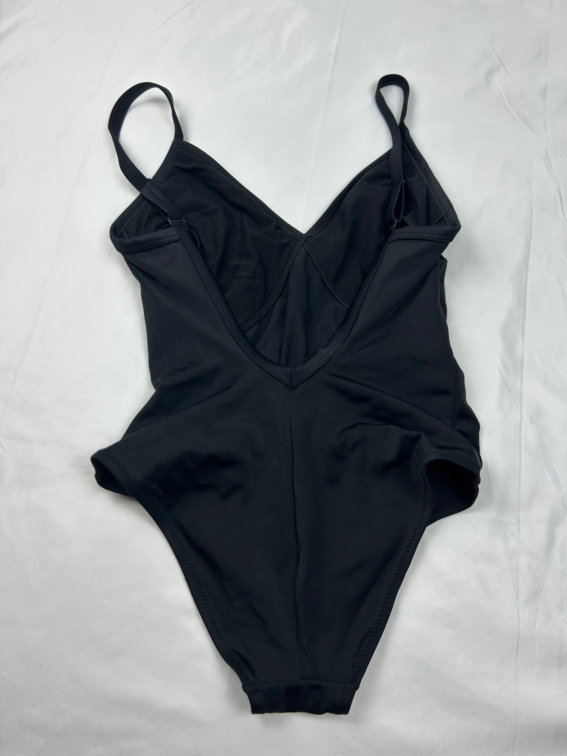 Black sequins ruched bikini swimsuit (M)
