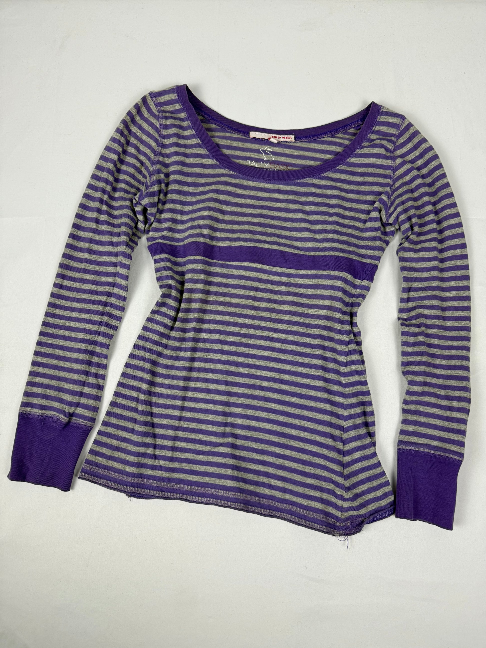 Cotton striped long sleeves top (S/M)