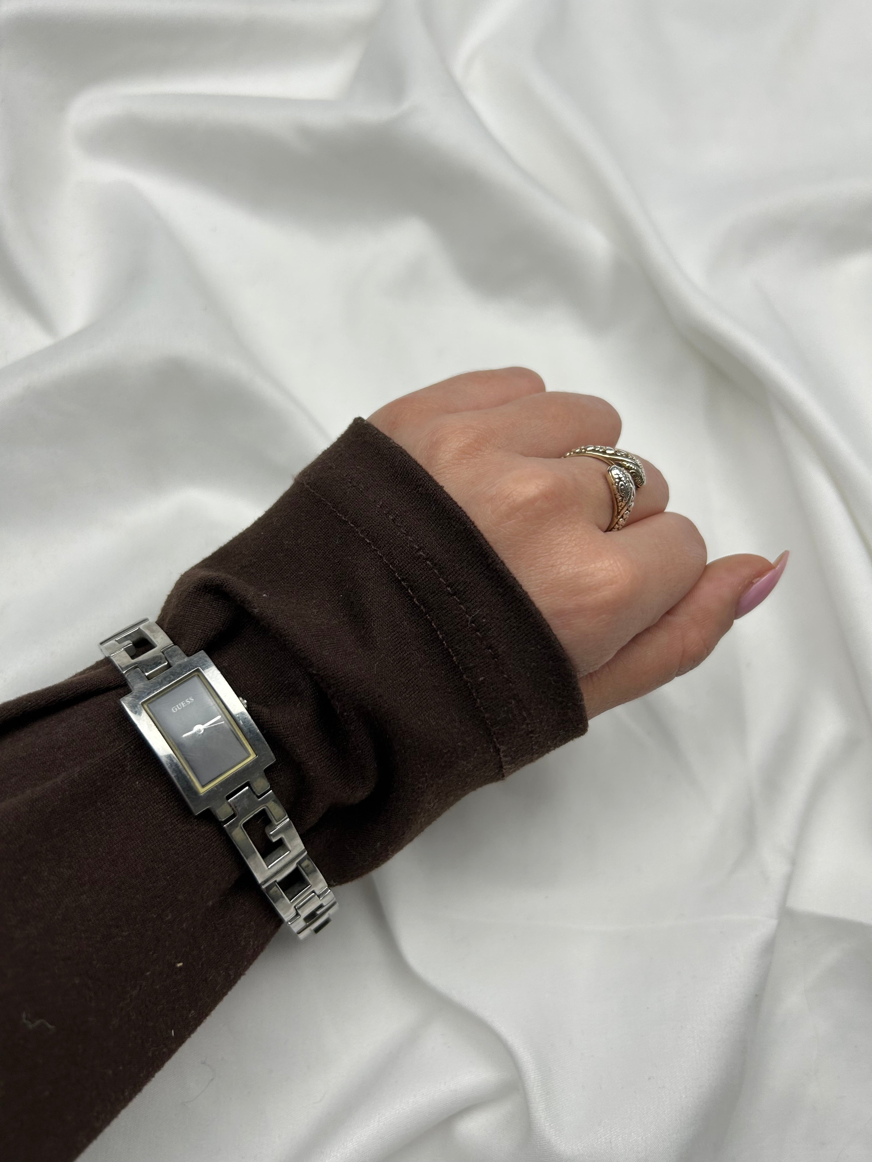 Vintage silver  inox bracelet jewelry watch