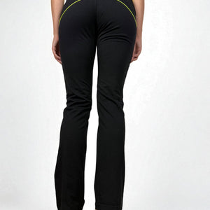 Black & neon green low waist joggers pants (S)