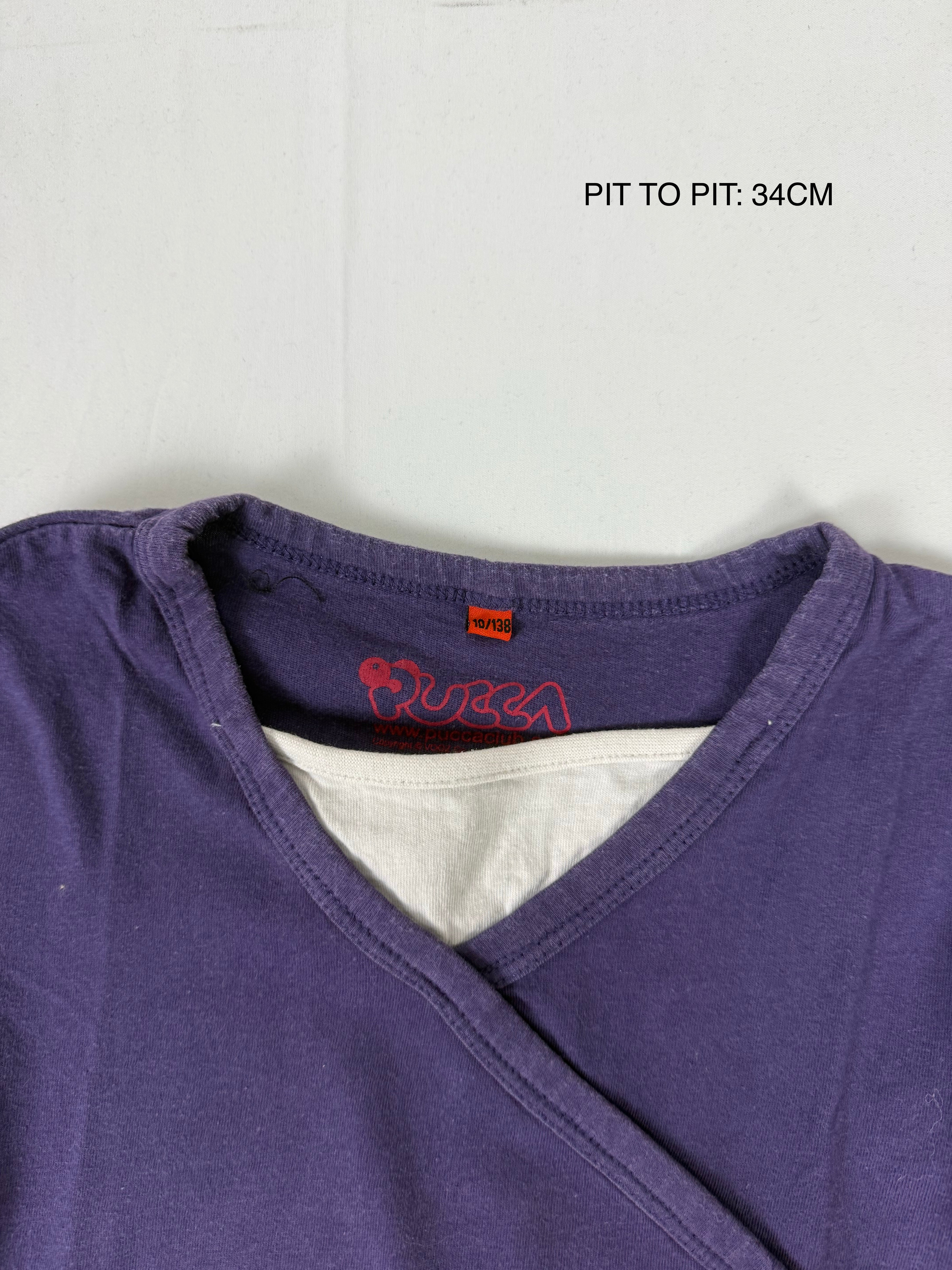 Red graphic long sleeves top (XXS/XS)