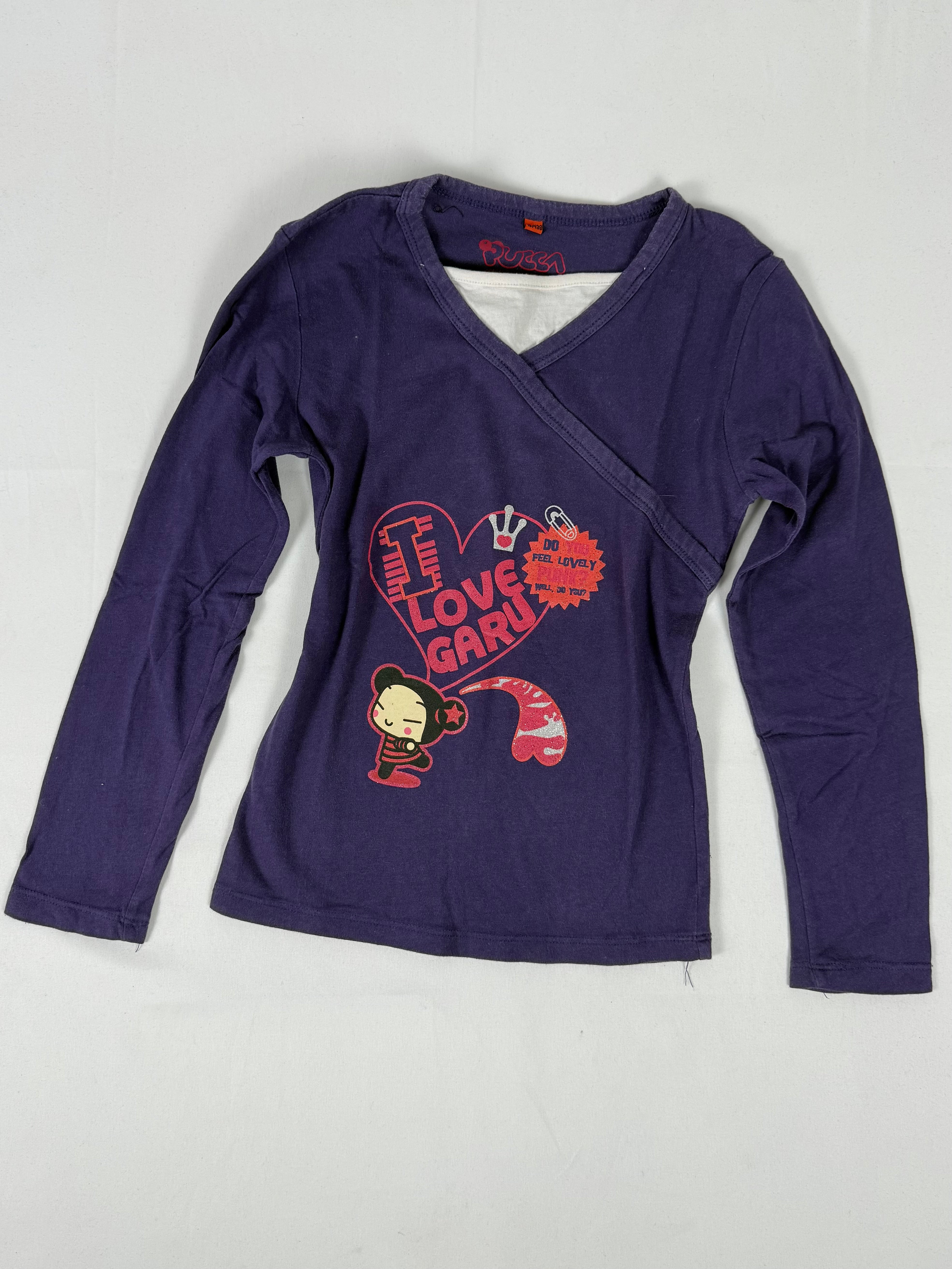 Red graphic long sleeves top (XXS/XS)