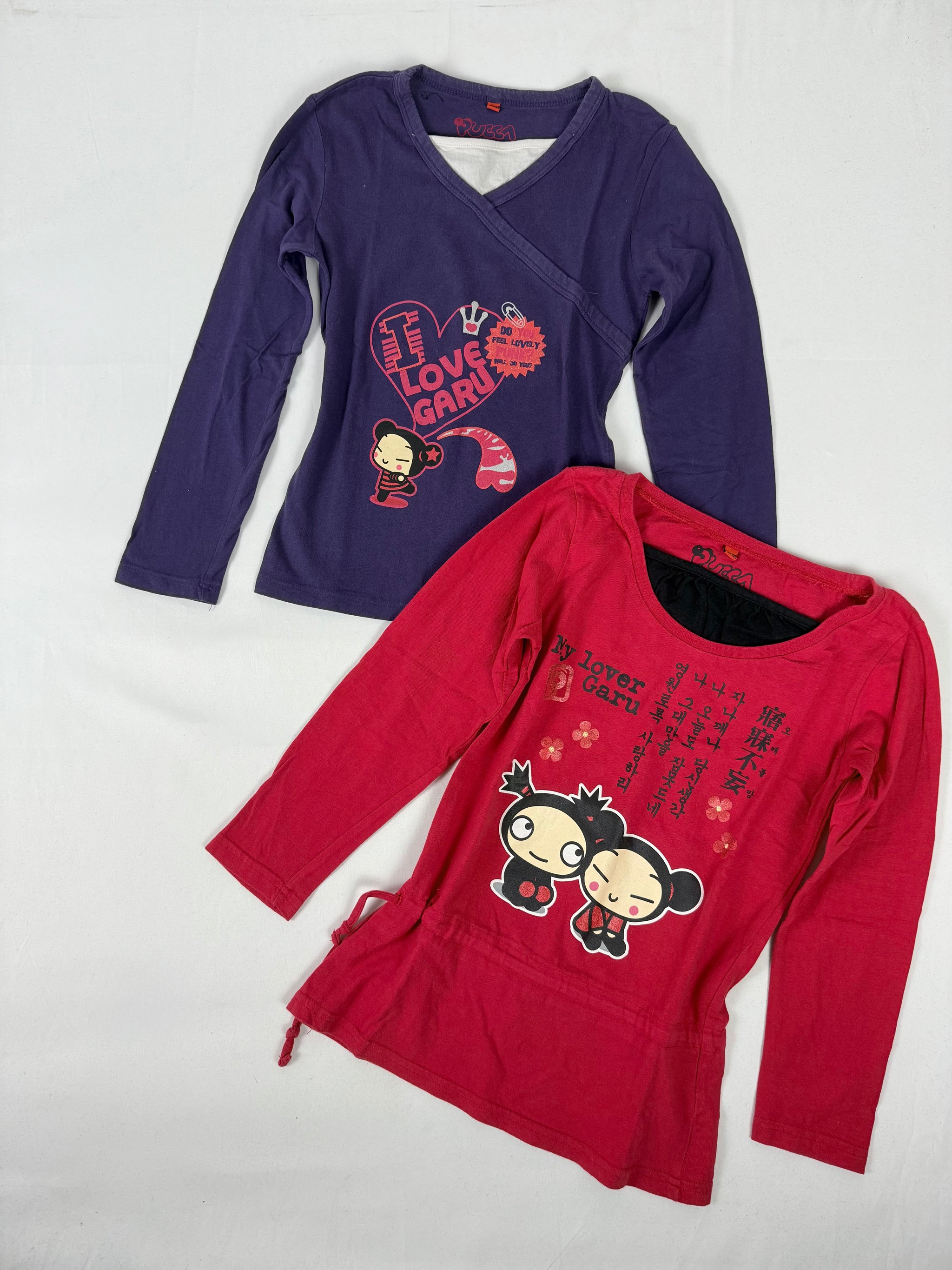 Red graphic long sleeves top (XXS/XS)
