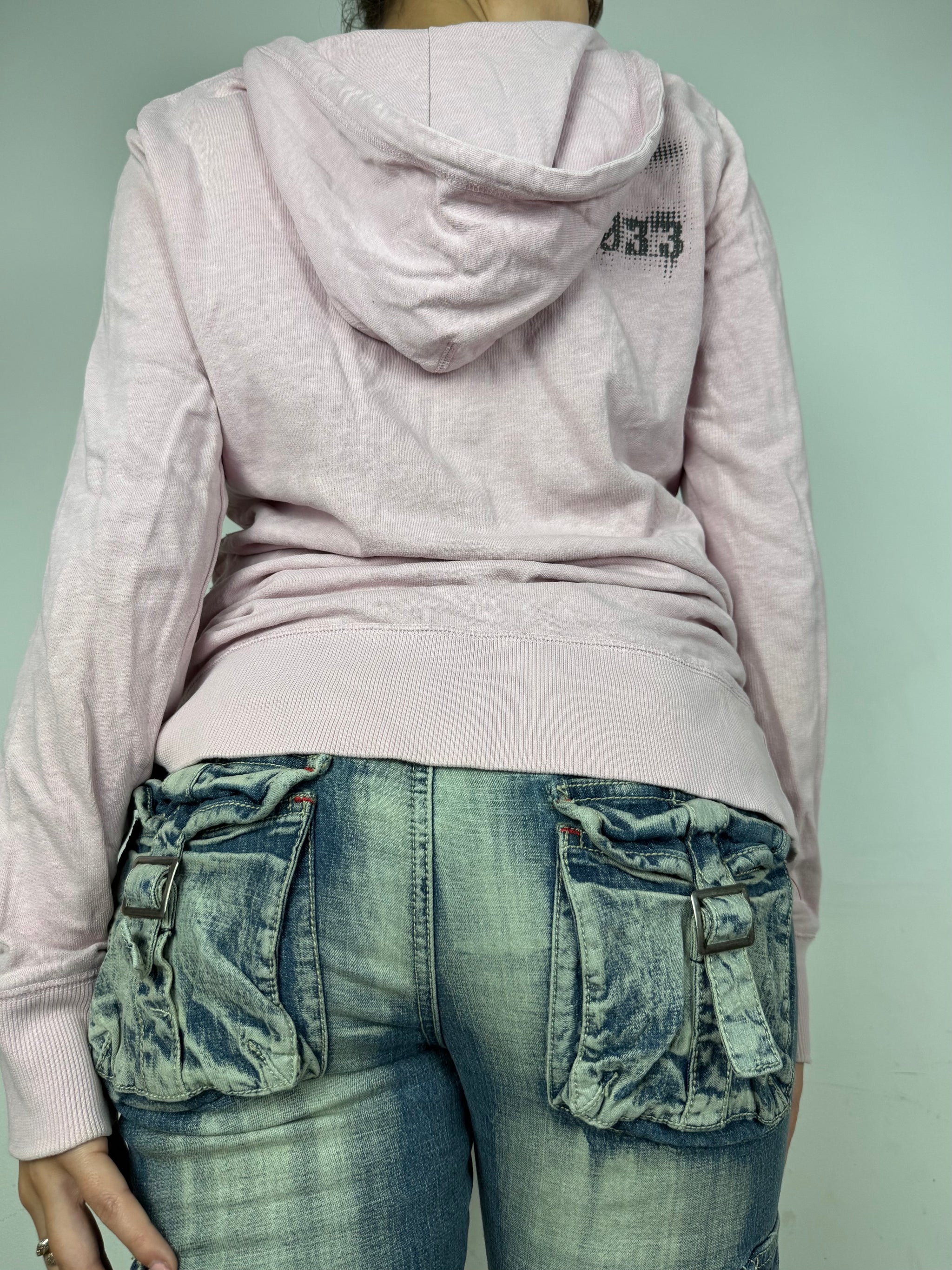 Baby pink cotton hoodie (M)