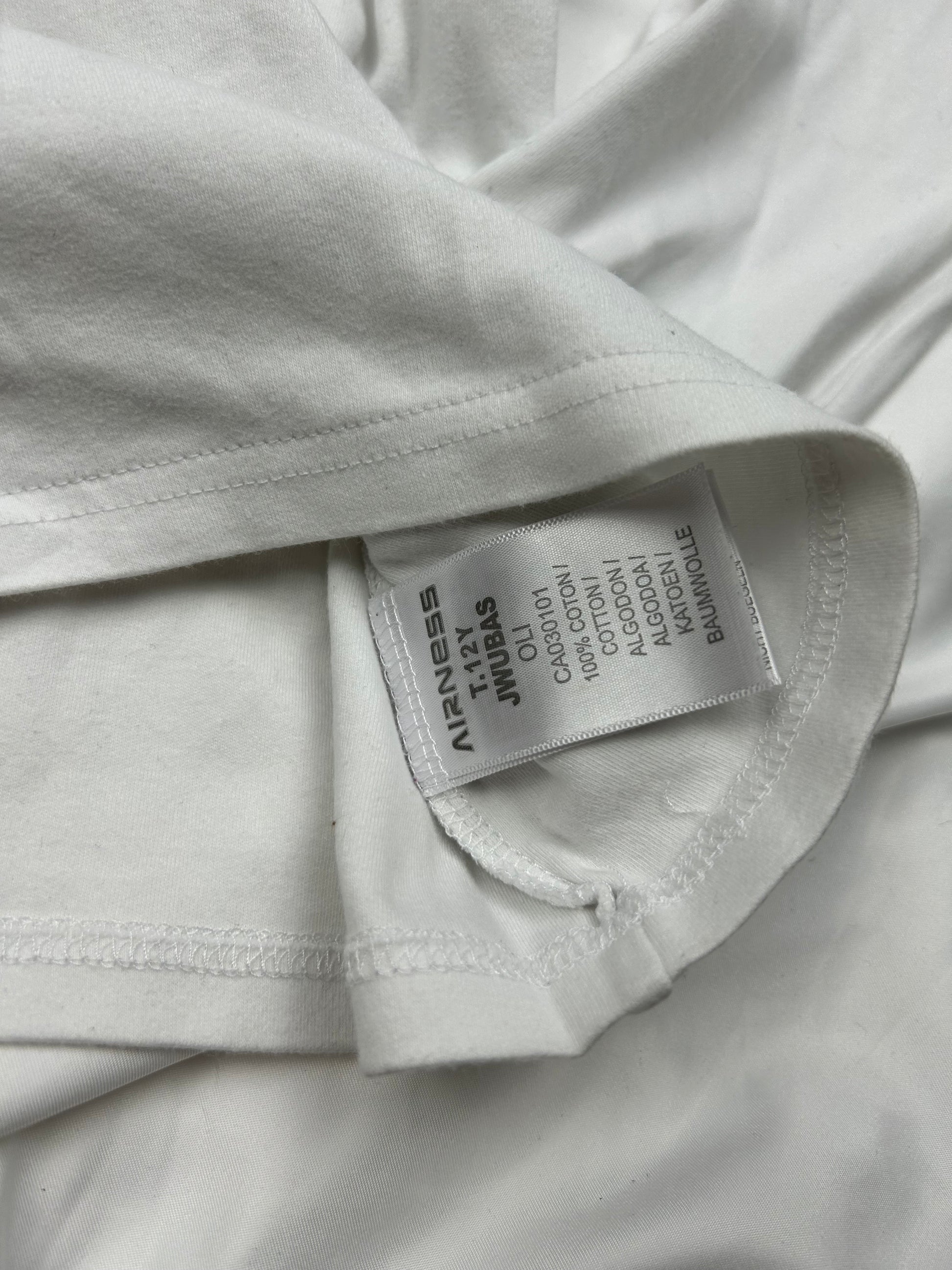 White logo high neck  long sleeves top (S)