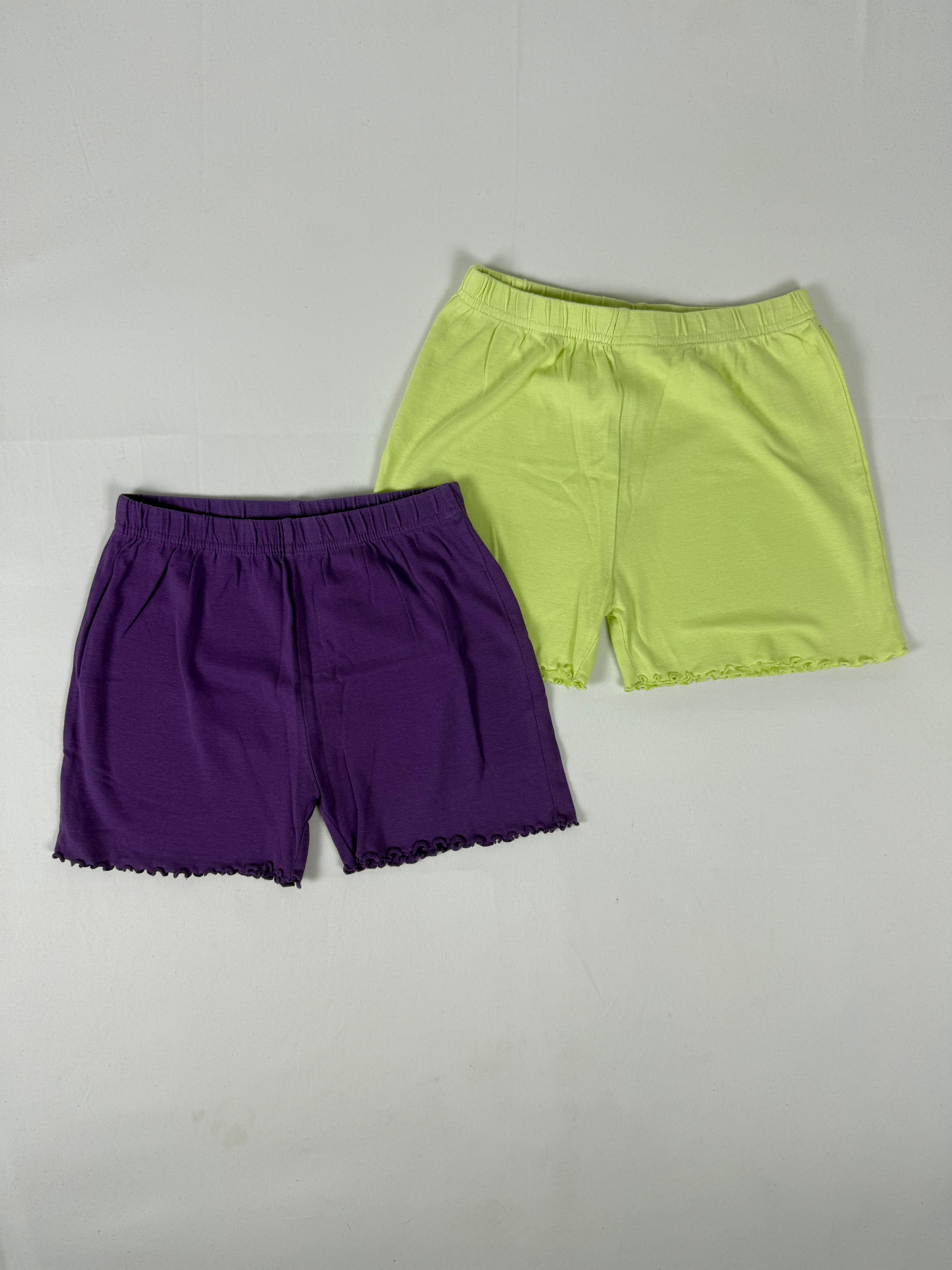 Purple activewear shorty + top set (XS/S)