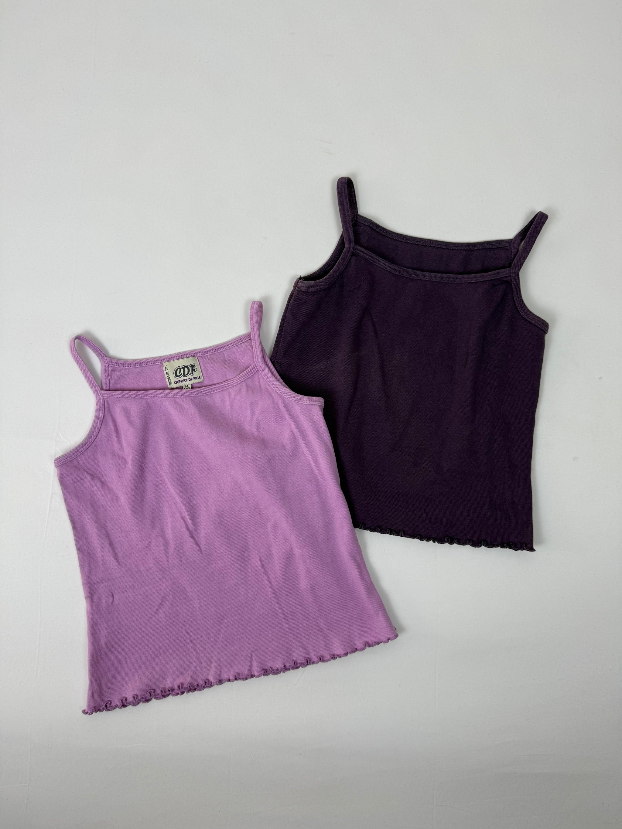 Purple & lilac set of tops 100% cotton (XS)
