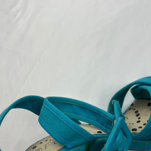 Blue summer sandals heels (36)