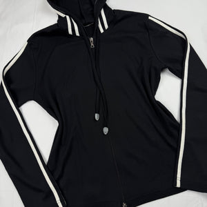 Black zip up hoodie (M)