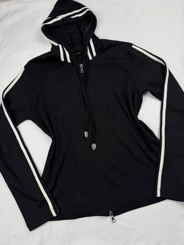 Black zip up hoodie (M)